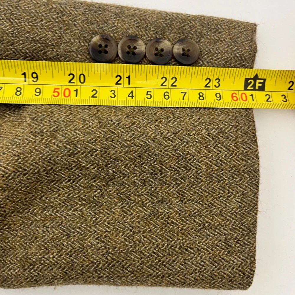 Meeting Street Mens 42R Sport Coat Blazer Brown Lambswool‎ Long Sleeve Outdoor